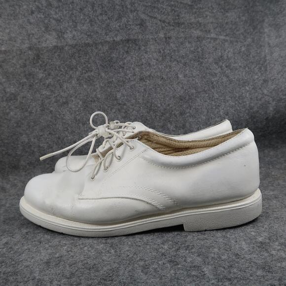 Rockers Shoes Mens 10 Derby Oxford Classic White Lace Up Dress Retro Vintage - Picture 4 of 11